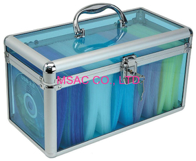 Big Space Aluminum DVD Storage Case 1.8mm Thickness Acrylic Panel Easy Cleaning